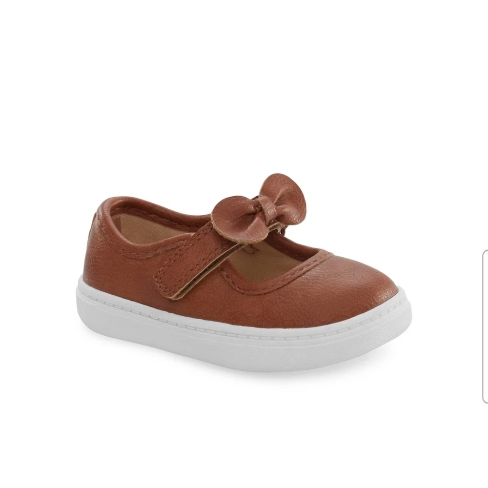 Carter's Brown and White Slip-On Sneakers